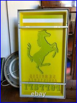 Original FERRARI Sign Service Vintage 1960's Dealership Servizio Assistenza NOS