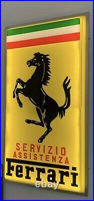 Original FERRARI Sign Service Vintage 1960's Dealership Servizio Assistenza NOS