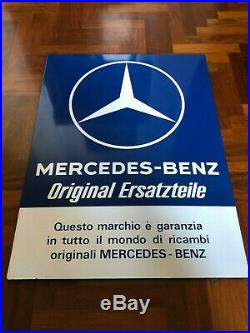 Original MERCEDES BENZ Enamel Sign Porcelain Service Vintage 1960s NOS 300SL OLD
