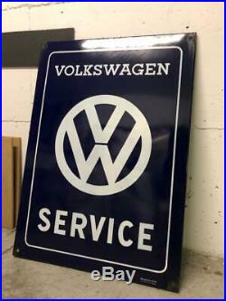 Original VW Enamel Sign Porcelain Service Vintage 1960s Volkswagen Dealership
