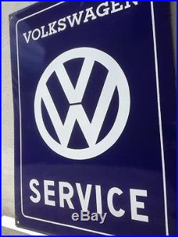 Original VW Enamel Sign Porcelain Service Vintage VOLKSWAGEN 1960s Old NOS