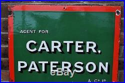 Original Vintage 1930's Advertising Sign Carter, Paterson & Co Ltd Railway