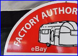 Original Vintage Airstream Travel Trailers and Motorhomes Dealer Porcelain Sign
