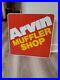 Original-Vintage-Arvin-Muffler-Shop-Sign-Metal-2-Sided-Dealer-Gas-Oil-Car-Truck-01-ijpz