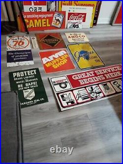 Original Vintage Arvin Muffler Shop Sign Metal 2 Sided Dealer Gas Oil Car Truck