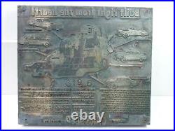 Original Vintage Chrysler Brass Advertising Printing Plate 9.5×10