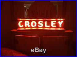 Original Vintage Crosley Car Appliance Neon Sign Gas Oil VERY RARE