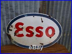 Original Vintage ESSO Enamal Sign Petrol Pump Globe, Oil Can, Tractor, Car, Scooter
