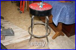 Original Vintage Ford Mustang Car Dealership 30 Metal Swivel Stool Chair Sign