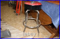 Original Vintage Ford Mustang Car Dealership 30 Metal Swivel Stool Chair Sign