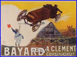 Original Vintage French Advertising Poster for Bayard Car by Weiluc 1918