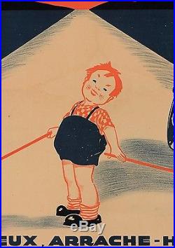 Original Vintage French Poster Advertising Eric Samson Car Jack ca. 1920