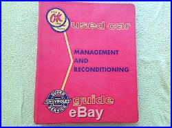 Original Vintage Ok Used Cars & Trucks Management & Reconditioning Guide