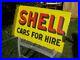 Original-Vintage-Shell-Cars-For-Hire-Double-Sided-Enamel-Advertising-Sign-01-rjrq