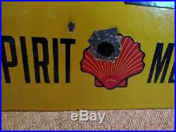 Original Vintage Shell Enamel Advertising Sign