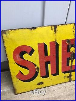 Original Vintage Shell enamel Garage sign