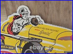 Original Vintage Wynns Formula 1 Racing Oil Porcelain Sign Size 10x6 Race Car
