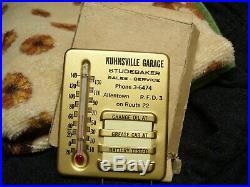 Original vintage 50's Studebaker Visor Service auto Thermometer accessory promo