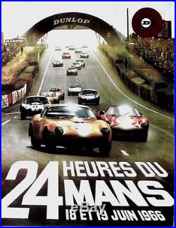 Original vintage cover print 24 HEURES DU MANS 1966 AUTOMOBILE RACING