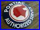 PONTIAC-Porcelain-Sign-Advertising-Vintage-Service-20-old-GM-USA-GTO-Trans-Am-01-qset
