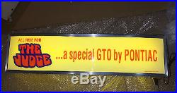 Pontiac GTO Lighted Sign / Vintage Original 1970