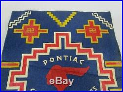 Pontiac automotive advertising sign banner cloth vintage chief of the sixes