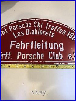 Porsche Club Ski Treffen 1980 Starter Sign Vintage