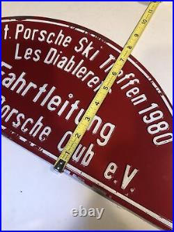 Porsche Club Ski Treffen 1980 Starter Sign Vintage