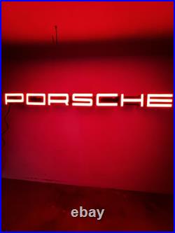 Porsche Dealership Sign Lighted Vintage Car / Automobilia Garage Showroom 911