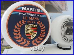 Porsche Martini Racing Le Mans Tribute Gas Pump Globe Vintage Retro Style