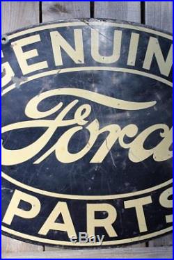 RARE 1940's VINTAGE FORD PARTS DEALER (16.5 X 24 INCH) DSP SIGN