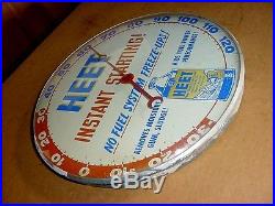 RARE 1950s Vintage HEET GAS LINE FLUID Old Car Gas Station Thermometer Sign