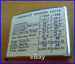 RARE 1959 Vintage CHEVROLET CAR Old Station Wagon Tape Measure