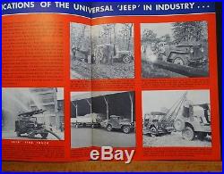 RARE 2 Vintage Advertising Catalogs Antique Dealer Brochures JEEP TRUCKS 1947