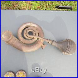 Rare Large Antique Veteran Motor Vintage Car Horn Klaxon Copper Brass Rubes Nr