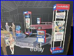 RARE Original Vintage Chevrolet Automobile Dealer Showroom Advertising Sign
