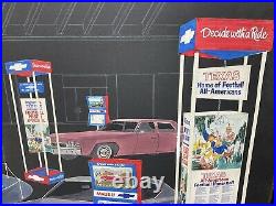RARE Original Vintage Chevrolet Automobile Dealer Showroom Advertising Sign