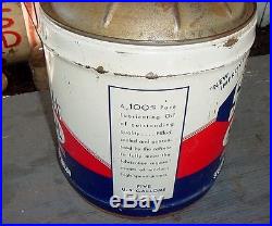 RARE RACE CAR GRAPHIC 1940s Vintage SPEED-WAY MOTOR OIL Old 5 gal. Tin Oil Can