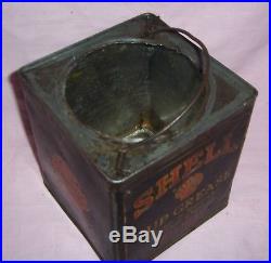 RARE SHELL MEX CUP GREASE TIN SHELL MEX LTD KINGSWAY c1920/30 VINTAGE OIL/PETROL