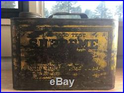 RARE Supreme Auto Oil Gulf Refining Co. 1 Gallon Tin Can Antique Vintage