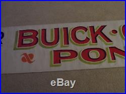 Rare Vintage Buick Pontiac Oakland Dealership Banner Sign