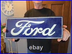 RARE VINTAGE FORD PORCELAIN SIGN Apx 12×6