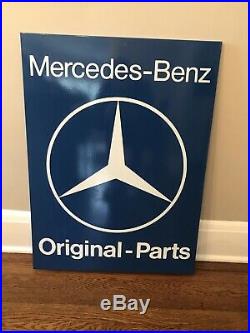 RARE VINTAGE Mercedes- Benz Original Parts Porcelain DEALERSHIP SIGN MINT