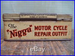 RARE VTG OLD 1930s MOTOR CYCLE PUNCTURE REPAIR CHEMICO TIN NORTON BSA TRIUMPH