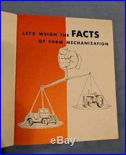 RARE Vintage 1947 Willys Jeep or Tractor Brochure Farm Plowing Comparison Book
