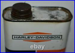 RARE Vintage 1950s 60s HARLEY DAVIDSON GOLF CAR MOTOR OIL PINT ADVERTISING CAN