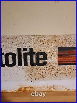 RARE Vintage Auto Lite Automotive Metal Advertising Sign 100% Original