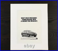 RARE Vintage BMW 13 Ad Collection Exclusive Ad Agency Prints ORIGINALS/Mint
