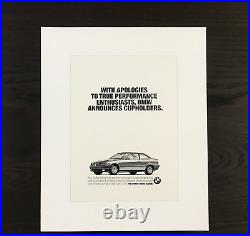 RARE Vintage BMW 13 Ad Collection Exclusive Ad Agency Prints ORIGINALS/Mint