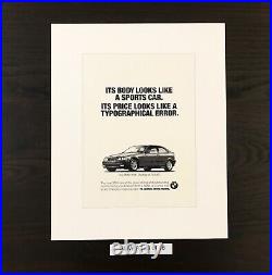 RARE Vintage BMW 16 Ad Collection Exclusive Ad Agency Prints Original/MINT